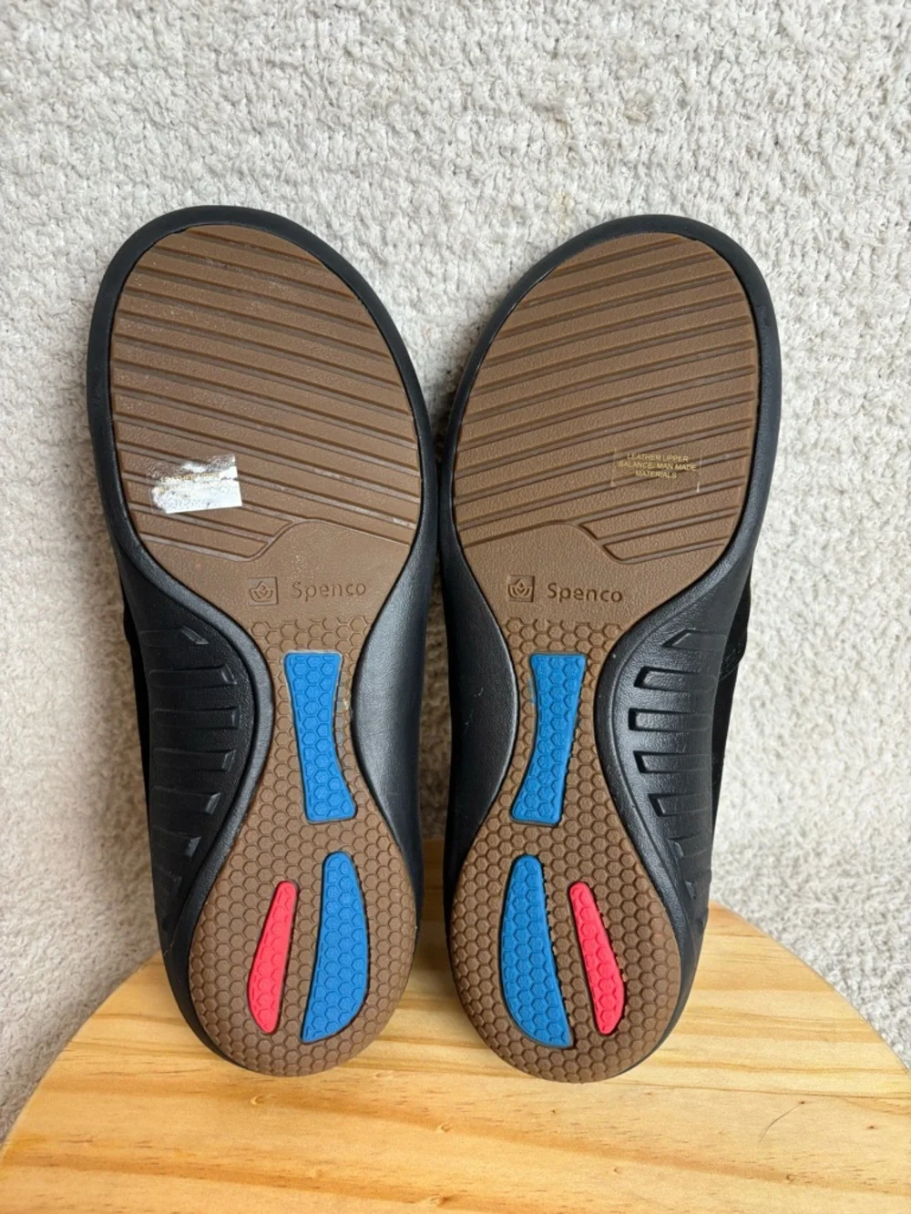 Spenco Siesta Slide Nubuck Mens 7.5D in Black Waco Shoe Company